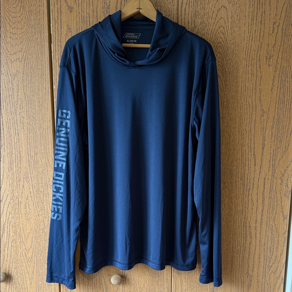 Dickies Blue Long Sleeve Hooded T-Shirt Size XL